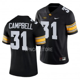 Iowa Hawkeyes Jack Campbell Jersey 2022 College Football Black #31 Men's Shirt
