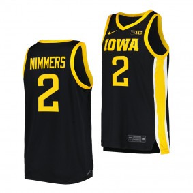Iowa Hawkeyes Amarion Nimmers Black #2 Replica Jersey 2022-23 College Basketball