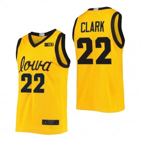 Caitlin Clark Iowa Hawkeyes #22 Yellow Women's Basketball Jersey Unisex Sliver Tigerhawk tag