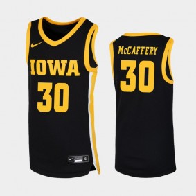 Iowa Hawkeyes Connor McCaffery Black Replica College Basketball Jersey