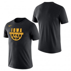 Iowa Hawkeyes Basketball Drop Legend Performance T-Shirt Black