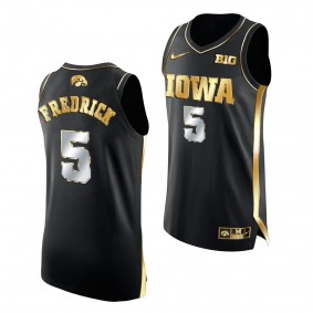 Iowa Hawkeyes C.J. Fredrick 2020-21 Black Golden Edition Authentic Limited Jersey