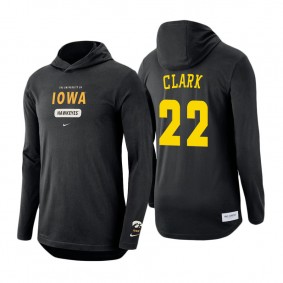 Iowa Hawkeyes Caitlin Clark Stack Tri-Blend Performance Long Sleeve Hoodie T-Shirt Black