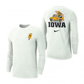 Iowa Hawkeyes Campus Ice Cream Long Sleeve T-Shirt White