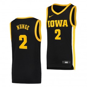 Iowa Hawkeyes Jack Nunge Jersey Black 2021 Basketball Uniform