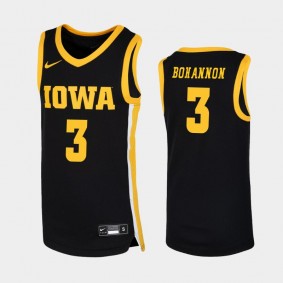 Iowa Hawkeyes Jordan Bohannon Black Replica College Basketball Jersey