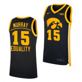 Keegan Murray #15 Iowa Hawkeyes Equality Black Jersey 2022 NCAA Big Ten