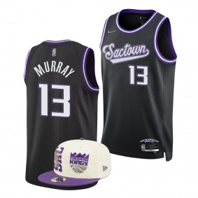 Sacramento Kings Keegan Murray 2022 NBA Draft Black City Edition Jersey Iowa Hawkeyes