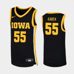 Iowa Hawkeyes Luka Garza Black Replica College Basketball Jersey