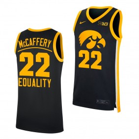 Patrick McCaffery #22 Iowa Hawkeyes Equality Black Jersey 2022 NCAA Big Ten