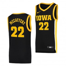 Iowa Hawkeyes Patrick McCaffery Jersey Black 2021 Basketball Uniform