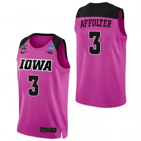 Sydney Affolter Iowa Hawkeyes Pink College Women's Basketball Final Four Jersey