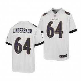 Tyler Linderbaum #55 Baltimore Ravens 2022 NFL Draft White Youth Game Jersey Iowa Hawkeyes