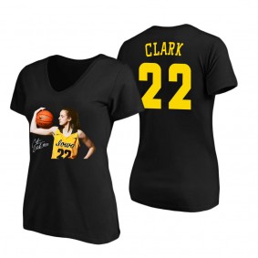 Women Iowa Hawkeyes Caitlin Clark Black Graphic T-Shirt