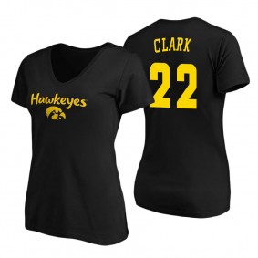 Women's Caitlin Clark Black Iowa Hawkeyes #1 Mom T-Shirt
